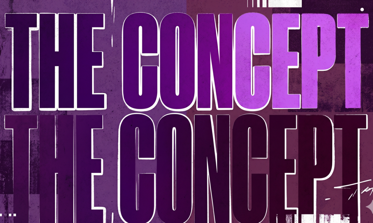 Lettering saying "The concept"
